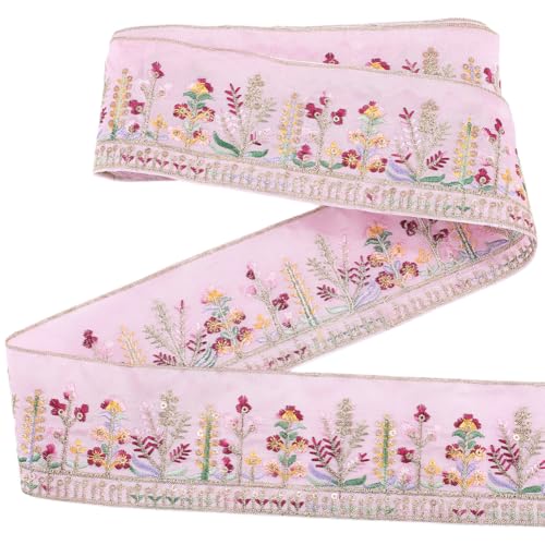 CABODYALS 4.57 m 65mm Rosa Besticktes Band Florales Jacquard Besatzband Vintage Boho Stickerei Gewebte Stoffbänder Blumenapplikation Zum Nähen Basteln Hochzeitsstrauß Kleidung Dekoration CABODYALS 4.57 m 65mm Rosa Besticktes Band Florales Jacquard Besatzband Vintage Boho Stickerei Gewebte Stoffbänder Blumenapplikation Zum Nähen Basteln Hochzeitsstrauß Kleidung Dekoration von CABODYALS