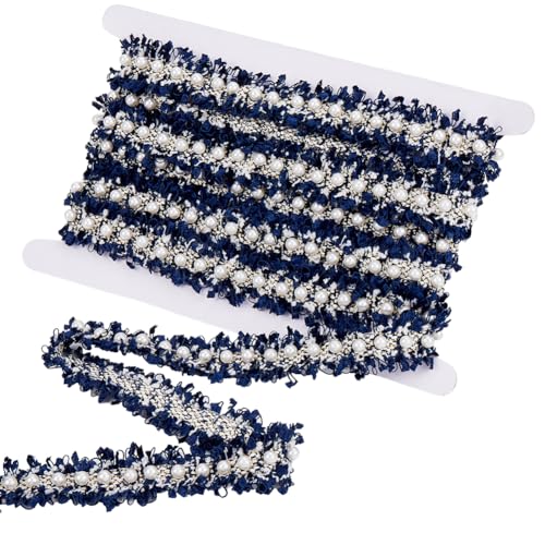 CABODYALS 4.57 m Dunkelblaues Besticktes Band Mit Handbestickten Kunststoffperlen Geflochtener Stoff Spitzenbesatz Polyester Stickbänder Mit Blumenrand Zum Nähen Herstellen von Möbeldekorationen DIY B CABODYALS 4.57 m Dunkelblaues Besticktes Band Mit Handbestickten Kunststoffperlen Geflochtener Stoff Spitzenbesatz Polyester Stickbänder Mit Blumenrand Zum Nähen Herstellen von Möbeldekorationen DIY B von CABODYALS