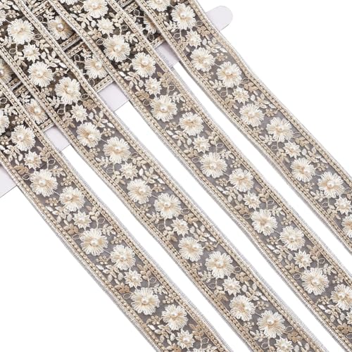 CABODYALS 4.57 m Schwarze Jacquard Spitzenbesatz Mit Stickerei Polyester Kunstperlen Perlenband Blumenapplikationsstoff Mit Perlen Bestickte Bänder Zum Nähen Herstellen von Hochzeitskleidern Kleidung CABODYALS 4.57 m Schwarze Jacquard Spitzenbesatz Mit Stickerei Polyester Kunstperlen Perlenband Blumenapplikationsstoff Mit Perlen Bestickte Bänder Zum Nähen Herstellen von Hochzeitskleidern Kleidung von CABODYALS