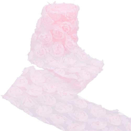CABODYALS 4.57M Hellrosa 3D Rosenband Bestickte Netzblumen Spitzenbesatz Polyester Einseitige Stoffnetz Applikationen Elegante Bänder Zum Nähen Herstellen von Brautdekorationen Bastelbedarf CABODYALS 4.57M Hellrosa 3D Rosenband Bestickte Netzblumen Spitzenbesatz Polyester Einseitige Stoffnetz Applikationen Elegante Bänder Zum Nähen Herstellen von Brautdekorationen Bastelbedarf von CABODYALS