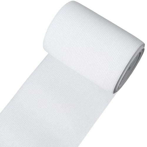 CABODYALS 5 m 100mm Weiße Elastische Spule Stark Dehnbar Hochelastisches Strickband Breit Flach Geflochten Elastisches Nähkordelbündel Zum Nähen Herstellen von Hosenbund Sportbekleidung Röcken Unterw CABODYALS 5 m 100mm Weiße Elastische Spule Stark Dehnbar Hochelastisches Strickband Breit Flach Geflochten Elastisches Nähkordelbündel Zum Nähen Herstellen von Hosenbund Sportbekleidung Röcken Unterw von CABODYALS