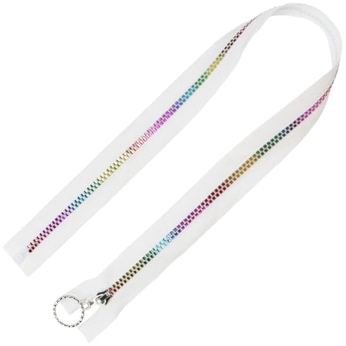 CABODYALS 5.4 Yards 10 Stück Nr. 5 weißes Nylon Reißverschlussband Bunte Zähne Kunstharz Spulenreißverschlüsse Regenbogen Trennreißverschlüsse Mit Ringzügen Zum Nähen Basteln Schneidertaschen Kleidung CABODYALS 5.4 Yards 10 Stück Nr. 5 weißes Nylon Reißverschlussband Bunte Zähne Kunstharz Spulenreißverschlüsse Regenbogen Trennreißverschlüsse Mit Ringzügen Zum Nähen Basteln Schneidertaschen Kleidung von CABODYALS