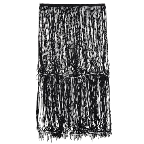 CABODYALS 50cm Breites Schwarzes Solides Polyester Dekorationsband Mit Fransen Zum Nähen Herstellen von Kleidung Kleidern Vorhängen Lampen Kissen Dekoration Hochzeit Party DIY Handwerk von CABODYALS