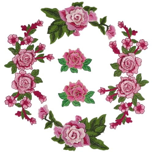 CABODYALS 6 Stück 3 Stile Rosa Blumen Stickerei Applikation Rosen Blumenstoff Aufnäher Bestickte Aufnäher Rosen Applikation Großpackung Zum Nähen Herstellen von Jeans Basteln Taschen Basteln Dekoratio CABODYALS 6 Stück 3 Stile Rosa Blumen Stickerei Applikation Rosen Blumenstoff Aufnäher Bestickte Aufnäher Rosen Applikation Großpackung Zum Nähen Herstellen von Jeans Basteln Taschen Basteln Dekoratio von CABODYALS