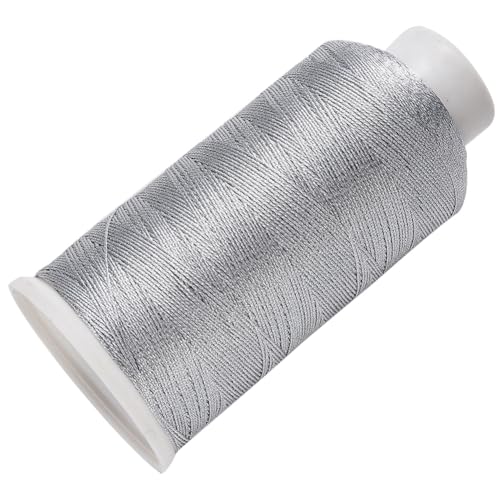 CABODYALS 699.91 Yards Metallic Silber Stickgarn Nylon Dekoratives Strickgarn Freundschaftsarmband 6 Lagig Kreuzstichschnur Für Nähmaschinen Kommerzielles Heimhandwerksgarn DIY von CABODYALS
