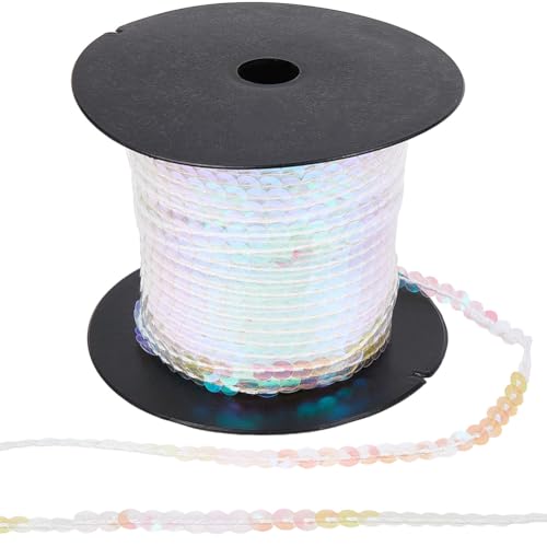 CABODYALS 6mm 100 Yards Transparent ab Farbe Schillernde Flache Paillettenstreifen Spule Bling Besatz Pailletten Glänzend Transparent Funkelnde Schnur Bandrolle Zum Nähen Herstellen von Kleidern Party CABODYALS 6mm 100 Yards Transparent ab Farbe Schillernde Flache Paillettenstreifen Spule Bling Besatz Pailletten Glänzend Transparent Funkelnde Schnur Bandrolle Zum Nähen Herstellen von Kleidern Party von CABODYALS