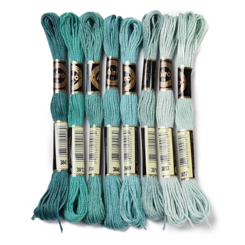 CABODYALS 8 Knäuel, 70 Yards grünes Polyester-Stickgarn, Freundschaftsarmbänder, 6 Stränge, Kreuzstichschnur, Nadelspitze, Garne zum Nähen, Armbandherstellung, Kreuzstich, Handwerk CABODYALS 8 Knäuel, 70 Yards grünes Polyester-Stickgarn, Freundschaftsarmbänder, 6 Stränge, Kreuzstichschnur, Nadelspitze, Garne zum Nähen, Armbandherstellung, Kreuzstich, Handwerk von CABODYALS