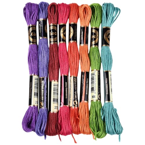 CABODYALS 8 Knäuel 6 Stränge Stickgarn In Regenbogenfarben Bunt Bunte Freundschaftsarmbandschnur Polyester Farbverlauf Kreuzstich Garn Garnfäden Zum Handnähen von Armbändern Basteln Heimwerken CABODYALS 8 Knäuel 6 Stränge Stickgarn In Regenbogenfarben Bunt Bunte Freundschaftsarmbandschnur Polyester Farbverlauf Kreuzstich Garn Garnfäden Zum Handnähen von Armbändern Basteln Heimwerken von CABODYALS