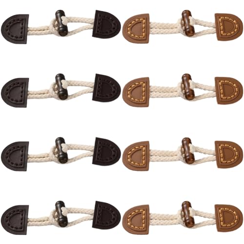 CABODYALS 8 Set Braune Schwarzer Knebelverschluss Aus PU Leder Mit Harzhorn Zum Aufnähen von Knebelverschlüssen Verschlüssen Knöpfen Vintage Knopf Großpackung Zum Nähen Herstellen von Mänteln Kleidung CABODYALS 8 Set Braune Schwarzer Knebelverschluss Aus PU Leder Mit Harzhorn Zum Aufnähen von Knebelverschlüssen Verschlüssen Knöpfen Vintage Knopf Großpackung Zum Nähen Herstellen von Mänteln Kleidung von CABODYALS