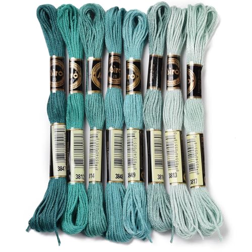 CABODYALS 8 Strang 70 Yards Grüner Polyesterfaden 6 Stränge Stickgarn Freundschaftsarmbänder Farbverlauf Kreuzstichschnur Nadelspitzengarnfäden Garnfäden Zum Nähen von Armbändern Kreuzstichhandwerk CABODYALS 8 Strang 70 Yards Grüner Polyesterfaden 6 Stränge Stickgarn Freundschaftsarmbänder Farbverlauf Kreuzstichschnur Nadelspitzengarnfäden Garnfäden Zum Nähen von Armbändern Kreuzstichhandwerk von CABODYALS
