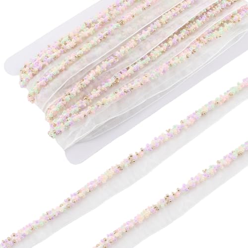 CABODYALS 8 Yards 1/2 Zoll Bunte Stickerei Glasperlenbesatz Weiches Netz Spitzenband Regenbogen Kleine Perlenkanten Transparente Polyesterbänder Zum Nähen Herstellen von Kleidern Kostümdekor Geschenkv CABODYALS 8 Yards 1/2 Zoll Bunte Stickerei Glasperlenbesatz Weiches Netz Spitzenband Regenbogen Kleine Perlenkanten Transparente Polyesterbänder Zum Nähen Herstellen von Kleidern Kostümdekor Geschenkv von CABODYALS