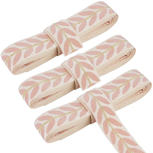 CABODYALS 8.23 m 25mm Rosa Jacquardband Blattmuster Polyesterband Bestickte Verzierungen Weiße Ethnische Stickerei Gewebtes Stoffbesatzband Zum Nähen Herstellen von Bastelarbeiten Kleidung Vorhängen H CABODYALS 8.23 m 25mm Rosa Jacquardband Blattmuster Polyesterband Bestickte Verzierungen Weiße Ethnische Stickerei Gewebtes Stoffbesatzband Zum Nähen Herstellen von Bastelarbeiten Kleidung Vorhängen H von CABODYALS