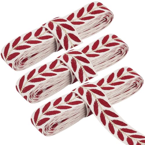 CABODYALS 8.23 m 25mm Rotes Besticktes Band Polyester Jacquard Bänder Blattmuster Ethnische Stickerei Gewebter Stoffbesatz Zum Nähen Herstellen von Kleidung Heimparty Hochzeitsdeko Heimwerkerbedarf CABODYALS 8.23 m 25mm Rotes Besticktes Band Polyester Jacquard Bänder Blattmuster Ethnische Stickerei Gewebter Stoffbesatz Zum Nähen Herstellen von Kleidung Heimparty Hochzeitsdeko Heimwerkerbedarf von CABODYALS