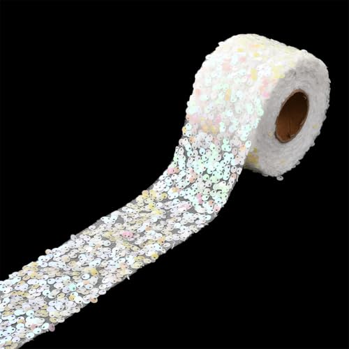 CABODYALS 9.14 m 2.36{1} cm Weißes Paillettenband Pailletten Perlenbesatz Glitzernde Glitzerspitze Metallische Pailletten Kantenbesatzband Zum Nähen Herstellen von Geschenkverpackungen DIY Christbaums CABODYALS 9.14 m 2.36{1} cm Weißes Paillettenband Pailletten Perlenbesatz Glitzernde Glitzerspitze Metallische Pailletten Kantenbesatzband Zum Nähen Herstellen von Geschenkverpackungen DIY Christbaums von CABODYALS