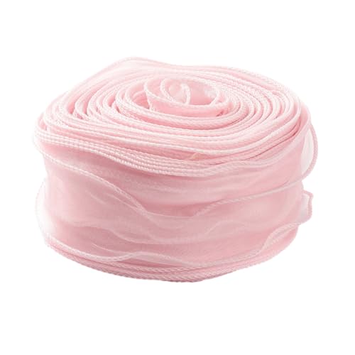 CABODYALS {91}38cm Langes Durchsichtiges Rosa Band Rosa Transparentes Organzaband Süße Rose Durchsichtiges Chiffon Tüllband Zum Verpacken von Geschenken Blumen Valentinstag Hochzeitssträuße Einladunge von CABODYALS