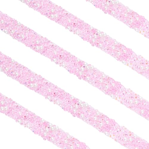 CABODYALS 91cm Perlen Strassbandrolle Glitzernder Klarer Rosa Kristallbesatz Mit Weißen Perlen Selbstklebende Harz Strassstreifen Aus Kunststoff Für Party Auto Hochzeit Party Dekoration Heimwerkerbeda CABODYALS 91cm Perlen Strassbandrolle Glitzernder Klarer Rosa Kristallbesatz Mit Weißen Perlen Selbstklebende Harz Strassstreifen Aus Kunststoff Für Party Auto Hochzeit Party Dekoration Heimwerkerbeda von CABODYALS