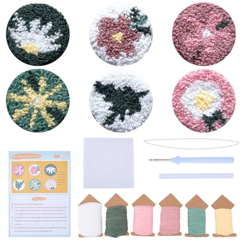 CABODYALS Bunte Fäden DIY Sticksets Aus Baumwolle Mit Stanznadel Blumenmuster Starter Bastelset Nähwerkzeuge Mit Stoff Und Nadel Für Anfänger Herstellung von Festival Und Geburtstagsgeschenken Heimunt CABODYALS Bunte Fäden DIY Sticksets Aus Baumwolle Mit Stanznadel Blumenmuster Starter Bastelset Nähwerkzeuge Mit Stoff Und Nadel Für Anfänger Herstellung von Festival Und Geburtstagsgeschenken Heimunt von CABODYALS
