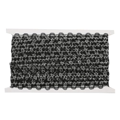 CABODYALS Ca. 22 Yards 1/2 Zoll Schwarzes Spitzenband Plissee Bordüre Silberner Organza Stoff Polyesterbänder Kantenbesatz Zum Nähen Basteln Geschenkverpackungen DIY Weihnachtsparty Dekorationszubehör CABODYALS Ca. 22 Yards 1/2 Zoll Schwarzes Spitzenband Plissee Bordüre Silberner Organza Stoff Polyesterbänder Kantenbesatz Zum Nähen Basteln Geschenkverpackungen DIY Weihnachtsparty Dekorationszubehör von CABODYALS