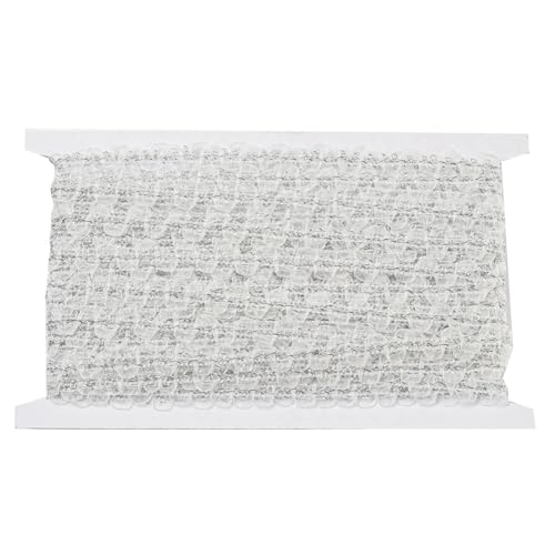 CABODYALS Etwa 22 Yards 1/2 Zoll Weiße Silberne Organzabänder Spitzenbandbesatz Spitzenbordüre Plissierter Stoff Transparentes Band Kantenbesatz Zum Nähen Basteln Geschenkverpackung DIY Weihnachtsdeko CABODYALS Etwa 22 Yards 1/2 Zoll Weiße Silberne Organzabänder Spitzenbandbesatz Spitzenbordüre Plissierter Stoff Transparentes Band Kantenbesatz Zum Nähen Basteln Geschenkverpackung DIY Weihnachtsdeko von CABODYALS