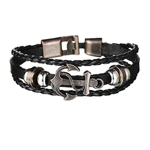 CABULE Gothic Punk geflochtene Lederarmbänder für Herren Skorpion Life Tree Holzperlen ethnische Tribal-Armbänder - B38 CABULE Gothic Punk geflochtene Lederarmbänder für Herren Skorpion Life Tree Holzperlen ethnische Tribal-Armbänder - B38 von CABULE