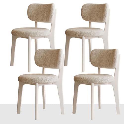 CADEHUB Esszimmerstühle im Mid-Century-Stil, 4er-Set, Samtstoff, Dicker Flanellstoff, integrierte Schaumstoffpolster, ohne Armlehnen, Holzstuhl für Küche und Esszimmer White + Black and White 4pcs CADEHUB Esszimmerstühle im Mid-Century-Stil, 4er-Set, Samtstoff, Dicker Flanellstoff, integrierte Schaumstoffpolster, ohne Armlehnen, Holzstuhl für Küche und Esszimmer White + Black and White 4pcs von CADEHUB