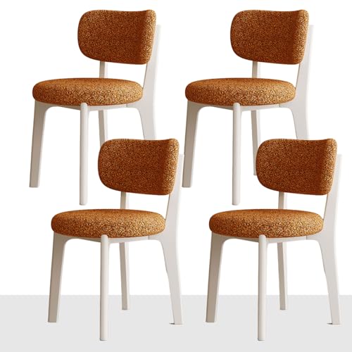 CADEHUB Esszimmerstühle im Mid-Century-Stil, 4er-Set, Samtstoff, Dicker Flanellstoff, integrierte Schaumstoffpolster, ohne Armlehnen, Holzstuhl für Küche und Esszimmer White + red 4pcs CADEHUB Esszimmerstühle im Mid-Century-Stil, 4er-Set, Samtstoff, Dicker Flanellstoff, integrierte Schaumstoffpolster, ohne Armlehnen, Holzstuhl für Küche und Esszimmer White + red 4pcs von CADEHUB