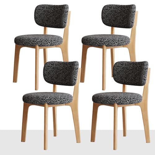 CADEHUB Esszimmerstühle im Mid-Century-Stil, 4er-Set, Samtstoff, Dicker Flanellstoff, integrierte Schaumstoffpolster, ohne Armlehnen, Holzstuhl für Küche und Esszimmer Wood + Black 4pcs CADEHUB Esszimmerstühle im Mid-Century-Stil, 4er-Set, Samtstoff, Dicker Flanellstoff, integrierte Schaumstoffpolster, ohne Armlehnen, Holzstuhl für Küche und Esszimmer Wood + Black 4pcs von CADEHUB