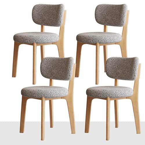 CADEHUB Esszimmerstühle im Mid-Century-Stil, 4er-Set, Samtstoff, Dicker Flanellstoff, integrierte Schaumstoffpolster, ohne Armlehnen, Holzstuhl für Küche und Esszimmer Wood + Black and White 4pcs CADEHUB Esszimmerstühle im Mid-Century-Stil, 4er-Set, Samtstoff, Dicker Flanellstoff, integrierte Schaumstoffpolster, ohne Armlehnen, Holzstuhl für Küche und Esszimmer Wood + Black and White 4pcs von CADEHUB