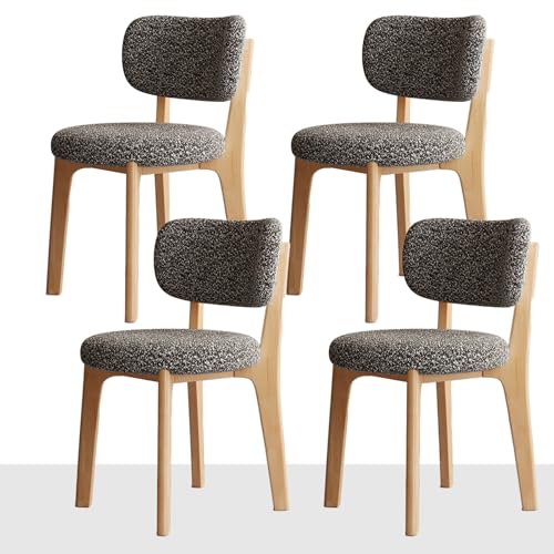 CADEHUB Esszimmerstühle im Mid-Century-Stil, 4er-Set, Samtstoff, Dicker Flanellstoff, integrierte Schaumstoffpolster, ohne Armlehnen, Holzstuhl für Küche und Esszimmer Wood + Gray 4pcs CADEHUB Esszimmerstühle im Mid-Century-Stil, 4er-Set, Samtstoff, Dicker Flanellstoff, integrierte Schaumstoffpolster, ohne Armlehnen, Holzstuhl für Küche und Esszimmer Wood + Gray 4pcs von CADEHUB
