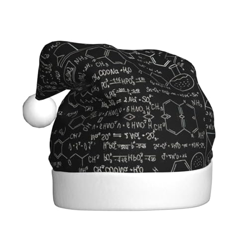 CADREWY Abstrakte Wissenschafts-Chemie-Illustration, 3D-Druck, festliche Weihnachtsmütze für Erwachsene, Unisex, Weihnachtsmütze mit Weihnachtsfeier-Dekoration CADREWY Abstrakte Wissenschafts-Chemie-Illustration, 3D-Druck, festliche Weihnachtsmütze für Erwachsene, Unisex, Weihnachtsmütze mit Weihnachtsfeier-Dekoration von CADREWY