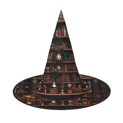 CADREWY Bibliotheks-Bücherregal-Druck, bequem, Karnevalshut, für Kostümpartys, Maskerade, Urlaub, Dekorationen, Hut von CADREWY
