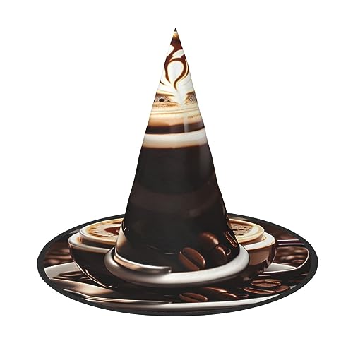 CADREWY Heißer Kaffee mit Kaffeebohnen-Druck, bequem, Karnevalshut für Kostümpartys, Maskerade, Urlaub, Dekorationen, Hut von CADREWY