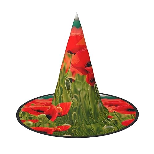 CADREWY Mohnblumen, lebhafte Blütenblätter, bequemer Karnevalshut, für Kostümpartys, Maskerade, Urlaub, Dekorationen, Hut von CADREWY