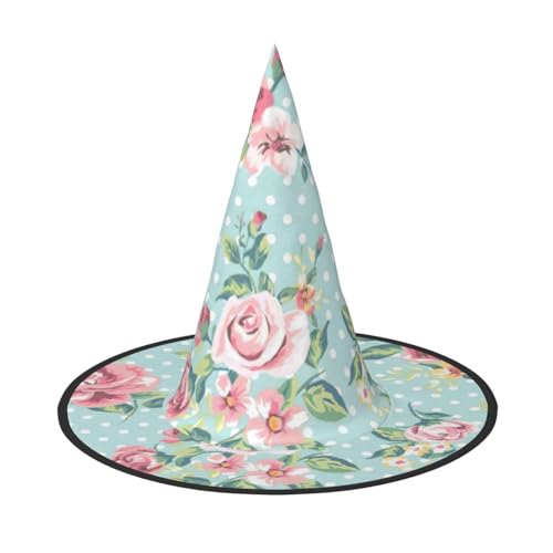 CADREWY Rosa Rose Blumen Druck bequem Karneval Hut für Kostümpartys Maskerade Urlaub Dekorationen Hut von CADREWY