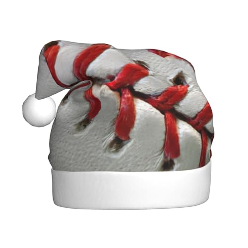 CADREWY Sportball-Baseball-Druck, festliche Weihnachtsmannmütze für Erwachsene, Unisex, Weihnachtsmannmütze mit Weihnachtsfeier-Dekor von CADREWY
