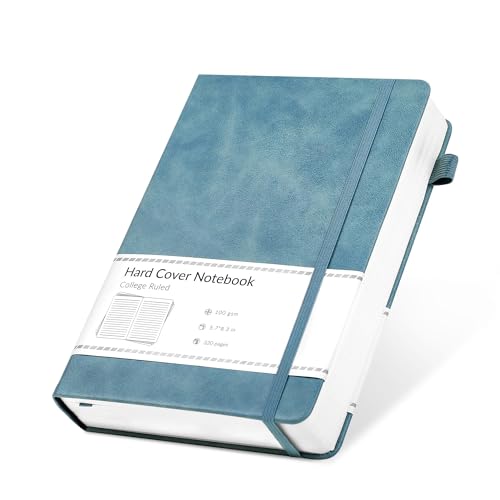 CAGIE Notizbuch A5 Liniert 320 Seiten Dickes Tagebuch Hardcover Journal Notizblock Leder Notizbücher Diary für Frauen Männer Mädchen Erwachsene, 14 x 21 cm, Blau von CAGIE
