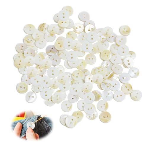 100 Stück Perlmutt Knöpfe,10 mm Natürlich Schimmernde Perlmuttknöpfe,2 Loch Flach Buttons,für Kleidern, Blusen, Handwerk, DIY, Handtasche,Plastikfrei, Natürlich, Sanft und Unbedenklich für die Haut 100 Stück Perlmutt Knöpfe,10 mm Natürlich Schimmernde Perlmuttknöpfe,2 Loch Flach Buttons,für Kleidern, Blusen, Handwerk, DIY, Handtasche,Plastikfrei, Natürlich, Sanft und Unbedenklich für die Haut von CAIHINIER
