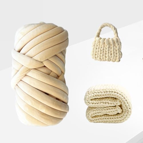 CAIJ Dicke Wolle Garn 500g, Sperrige Armstricken Wolle Bulky Armstricken Wolle Dicke Wolle zum Handstricken Schlauchgarn Armstricken Knitting Wolle Chunky Yarn für Taschen Decken Körbe Haustiernester CAIJ Dicke Wolle Garn 500g, Sperrige Armstricken Wolle Bulky Armstricken Wolle Dicke Wolle zum Handstricken Schlauchgarn Armstricken Knitting Wolle Chunky Yarn für Taschen Decken Körbe Haustiernester von CAIJ