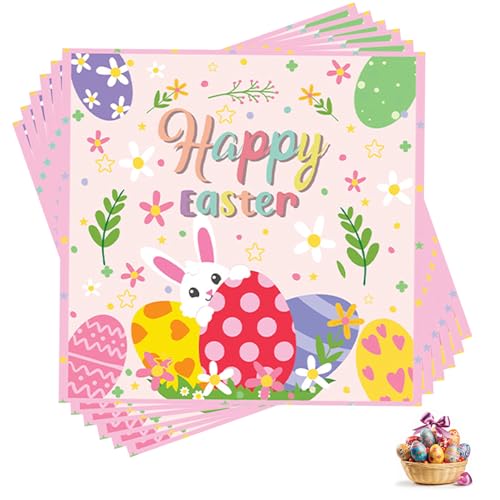 20 Stück Servietten Ostern Frühling,Osterservietten Oster Papierservietten Tischdeko Osterdeko Blumen Bunt Eier Hasen Muster Einweg Papier Personalisiert Geschenk Set für Erwachsene Kinder Geschenke 20 Stück Servietten Ostern Frühling,Osterservietten Oster Papierservietten Tischdeko Osterdeko Blumen Bunt Eier Hasen Muster Einweg Papier Personalisiert Geschenk Set für Erwachsene Kinder Geschenke von CAIKAILIOR