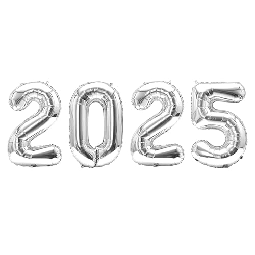 4 Stück Ballons,Luftballons Silvester Deko 2025 Neujahr Silber Ballon Dekoration Happy New Year Zahlen Gold Silvesterdeko Luftballon Silvesterparty Folienballon,für Neujahrsdekorationen Tischdeko 4 Stück Ballons,Luftballons Silvester Deko 2025 Neujahr Silber Ballon Dekoration Happy New Year Zahlen Gold Silvesterdeko Luftballon Silvesterparty Folienballon,für Neujahrsdekorationen Tischdeko von CAIKAILIOR