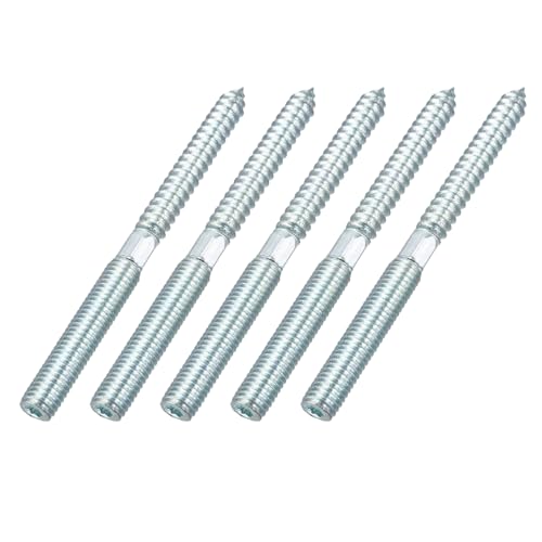 5 Stück Stockschrauben M8 Edelstahl, Doppelkopfschrauben Doppelgewindeschrauben,Stockschraube Mit Gewindestange,Holzschrauben,Für Möbelbeine Metallbügel Holzbrett Befestigungsmaterial (M8*100mm) von CAIKAILIOR
