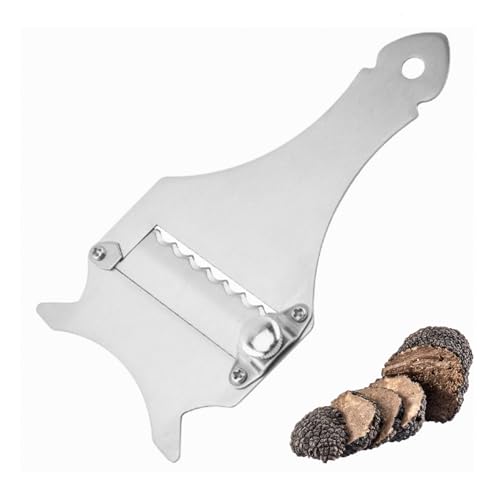 Trüffelhobel,Trüffelreibe Butter Schwarze Trüffel Reibe Cheese Hobel Käsehobel Edelstahl Cutter mit Holzgriff Verstellbarer Maker Käsemesser Manuell,für Küche Parmesanreibe (ohne Griff) von CAIKAILIOR