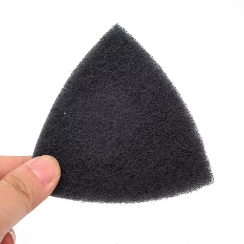 10pcs 90mm * 90mm Dreieckig Flocking Spüler Pad Grit-800# Industrielle Reinigungsscheibe Haken und Schleife Polierscheibe für Metall und Holz Polieren Reinigungstuch Pad - Einzel Grit von CAIMEI SANDER