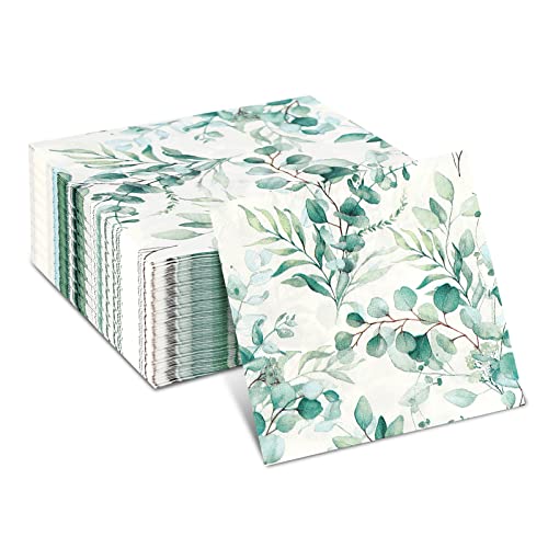 Servietten Eukalyptus, 80 Stück Servietten Grün Servietten Hochzeit, Tisch Dekorationen Grün Vintage Eukalyptus Papierserviette Einweg Napkins für Garten Hochzeit Party Servietten Eukalyptus, 80 Stück Servietten Grün Servietten Hochzeit, Tisch Dekorationen Grün Vintage Eukalyptus Papierserviette Einweg Napkins für Garten Hochzeit Party von CAINCAY