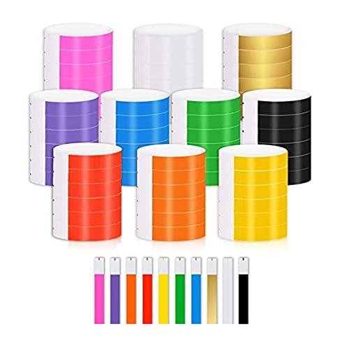 CAIONPLE 1000 STÜCKE Wasserdichte NeonarmbäNder ArmbäNder für Veranstaltungen Geeignet für Partys, ArmbäNder (10 Farben) von CAIONPLE