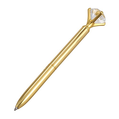 CAIONPLE Kawaii Kugelschreiber Kugelschreiber mit grossen Diamant schwarz Nachfuellstift Mode Schule Buerobedarf,golden CAIONPLE Kawaii Kugelschreiber Kugelschreiber mit grossen Diamant schwarz Nachfuellstift Mode Schule Buerobedarf,golden von CAIONPLE