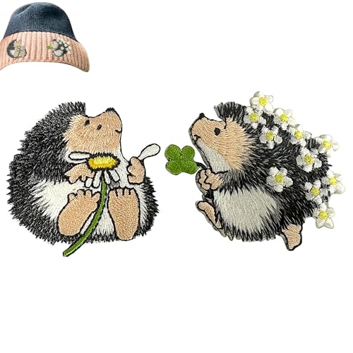 CAIRIAC Igel Bestickte Patches, Iron on Patch, Sew On Applique Patches, Igel Patches Stickers Flower Appliques, Cute Patches for Backpacks, Clothes, Jeans, Hats, Bags, Jackets CAIRIAC Igel Bestickte Patches, Iron on Patch, Sew On Applique Patches, Igel Patches Stickers Flower Appliques, Cute Patches for Backpacks, Clothes, Jeans, Hats, Bags, Jackets von CAIRIAC