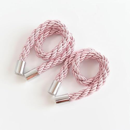 Magnetische Vorhang-Raffhalter, starke Magnete, Raffhalter, gewebte Kordeln, dekorative Fensterbehandlung, Vorhanghalter für dicke, dünne Vorhänge, 2 Stück (Rosa) von CAIYLAI