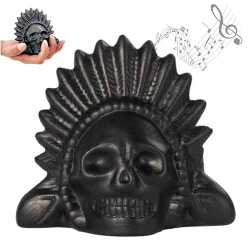 CAKEEYUM Aztec Death Pfeife am lautesten mit Schädel erschreckend menschlich klingender Alter Tod Pfeife Kollektierbares traditionelles Geschenk für Halloween und Themenereignisse. von CAKEEYUM