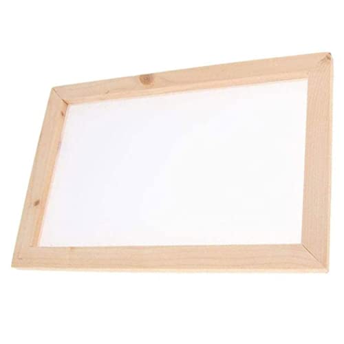 Holzpapier Mesh -Rahmenform -Bildschirmschilddelte Werkzeuge zum DIY -Handwerk Papierherstellung 20x30 cm von CAKEEYUM